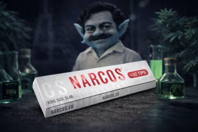 Feuille narcos white tips32 king size slim